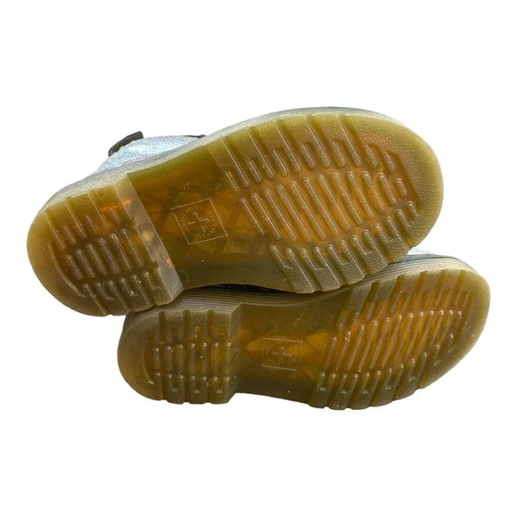 Dr. Martens Boots Girls Size 7 Euro 23, UK 6  Metallic Glitter Lace Up Side Zip - Picture 4 of 12